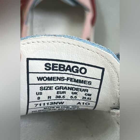 Sebago Docksides Portland Multicolored Pastels‎ Womens Size 8R - Picture 10 of 11